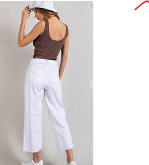 Straight Leg Cropped Pant