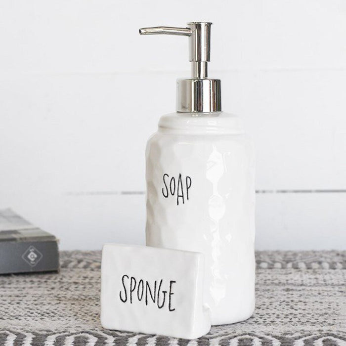 Soap-dispensing sponge holder is on sale at